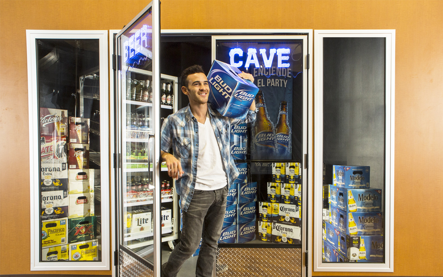 The Brew Cave Walk-In Cooler with Draft Dispensing System